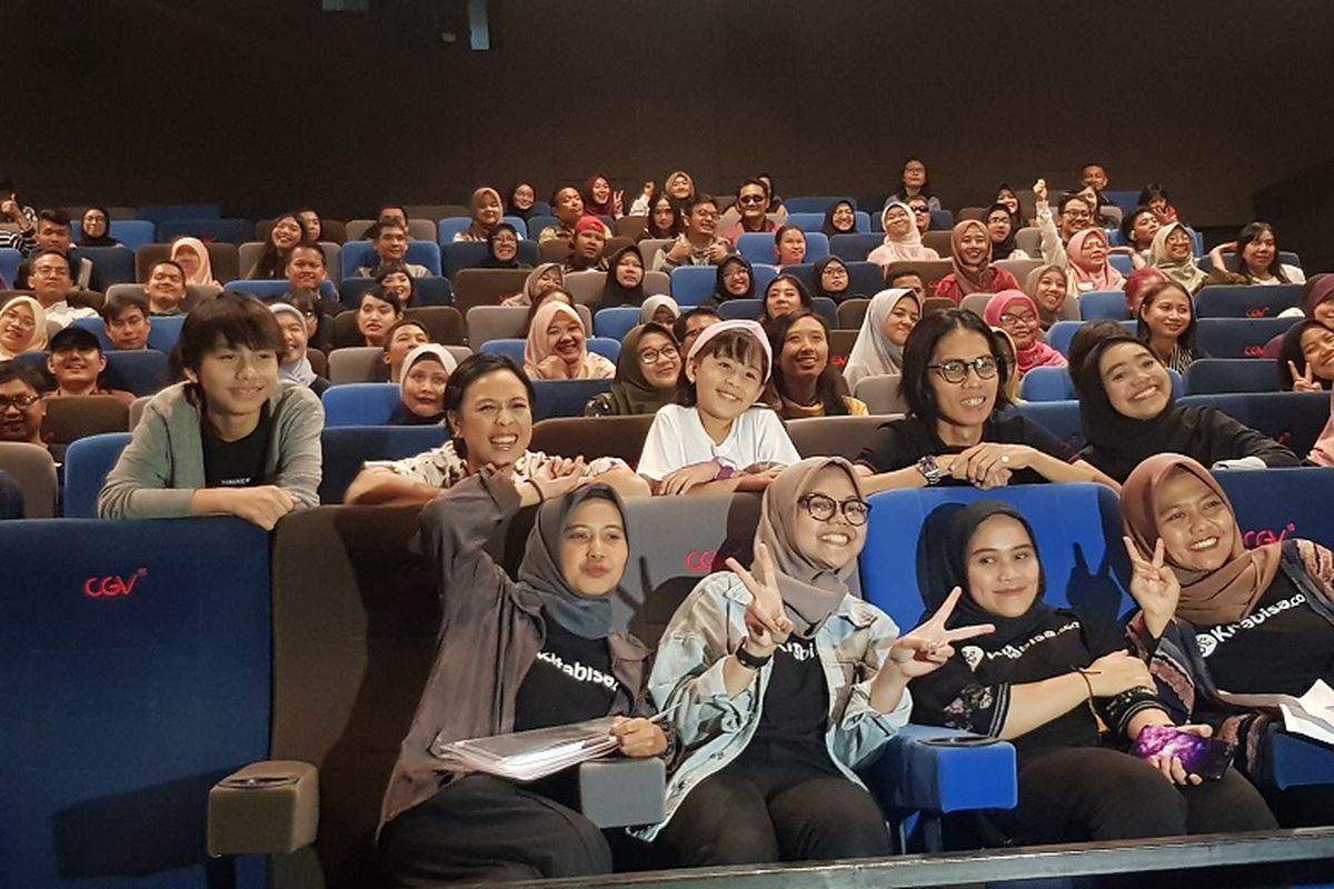 Bioskop Bisik Nobar NKCTHI di CGV FX Sudirman, Jakarta, Minggu (12/1/2020)