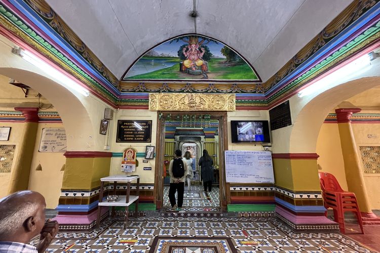 Kuil Sri Payyatha Viyanagara Moorthi, kuil Hindu tertua di Asia Tenggara, berada di Jalan Harmoni, Melaka, Sabtu (4/10/2025). 