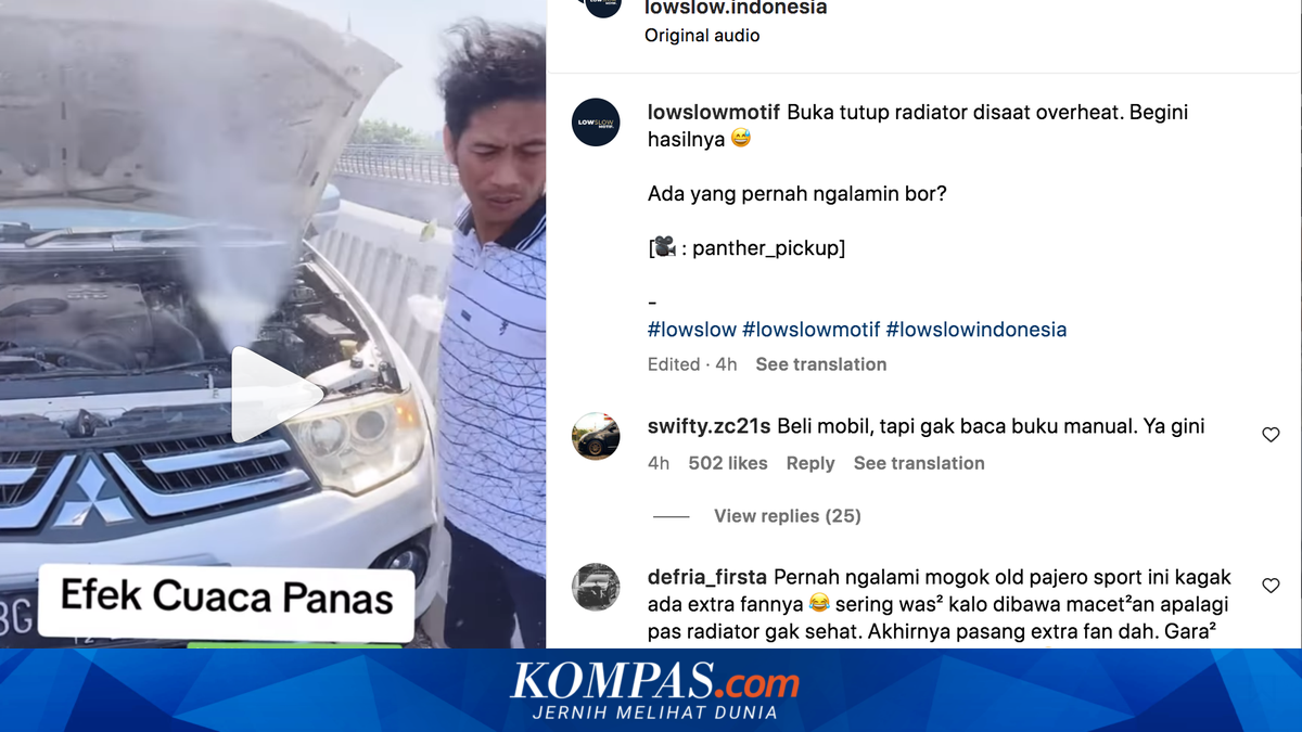 Video Sembarang Buka Tutup Radiator Saat Mesin Panas