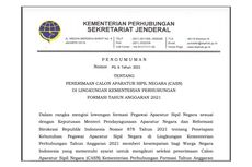 Kemenhub Buka 684 Formasi CPNS 2021 untuk Lulusan SMA/SMK