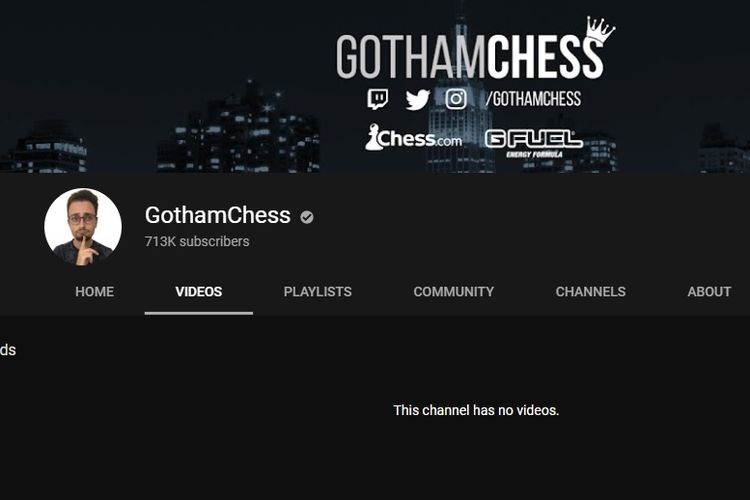 Gamer catur dunia, Gothamchess menyembunyikan video-videonya dari netizen Indonesia. 