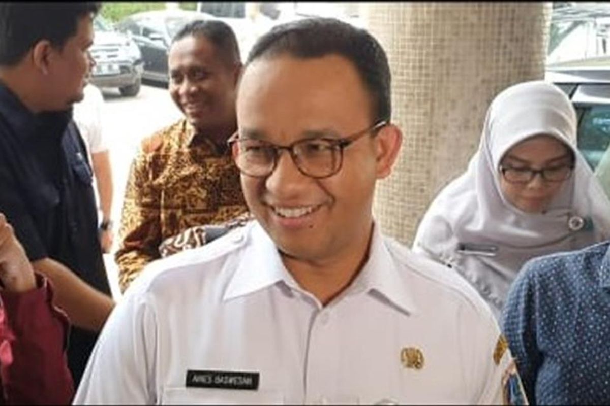 Gubernur DKI Jakarta Anies Baswedan di Kantor DPP Partai Nasdem, Jakarta Pusat, Rabu (24/7/2019)