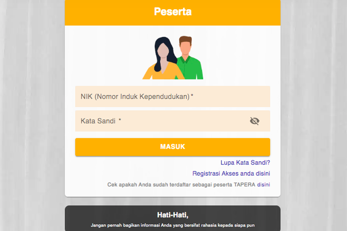 Cara cek saldo Tapera secara online di laman sitara.tapera.go.id