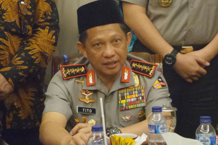 Kapolri Jenderal Pol Tito Karnavian di kantor PBNU, Jakarta, Rabu (31/1/2018).