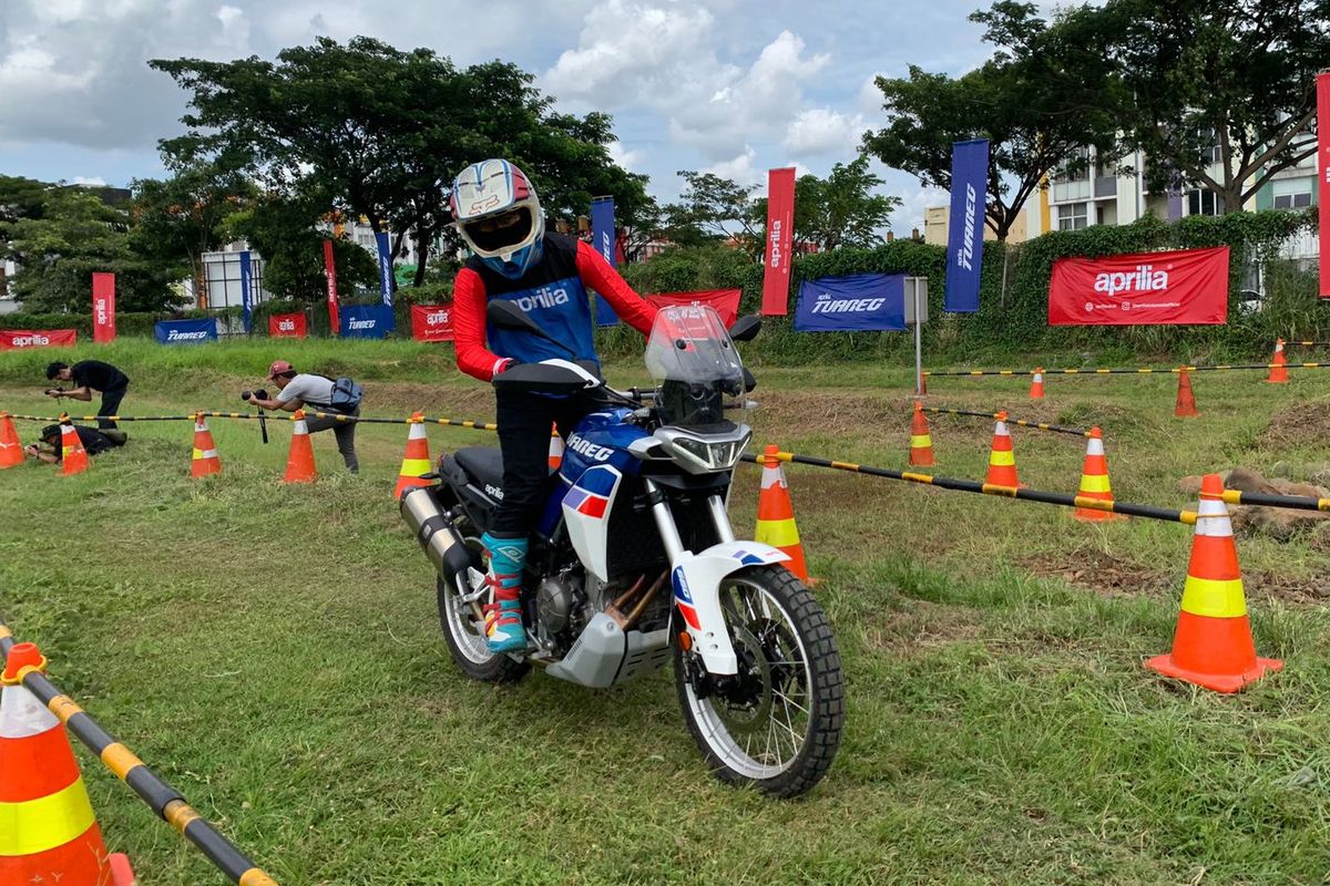 Jajal Aprilia Tuareg di arena offroad Sector X By XClub, Tangerang, Banten (10/12/2022).