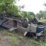Tabrakan Karambol di Madiun, Bus Terbalik, 12 Orang Luka-luka