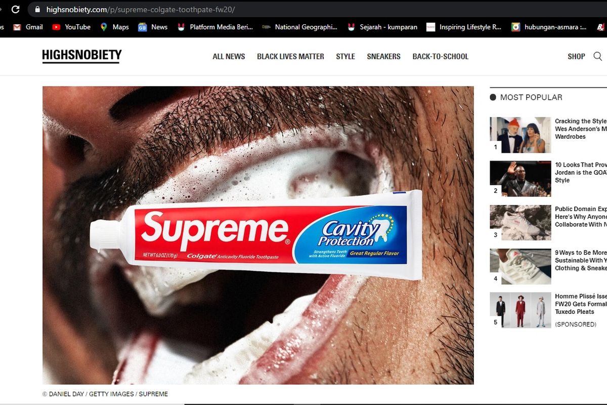 Supreme x Colgate Toothpaste