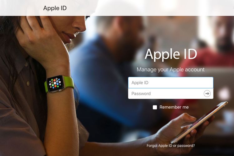 Halaman Apple ID di situs Apple