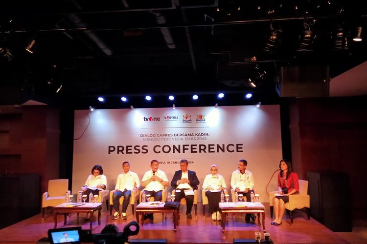 Jumpa pers Dialog Capres Bersama Kadin: Menuju Indonesia Emas 2045