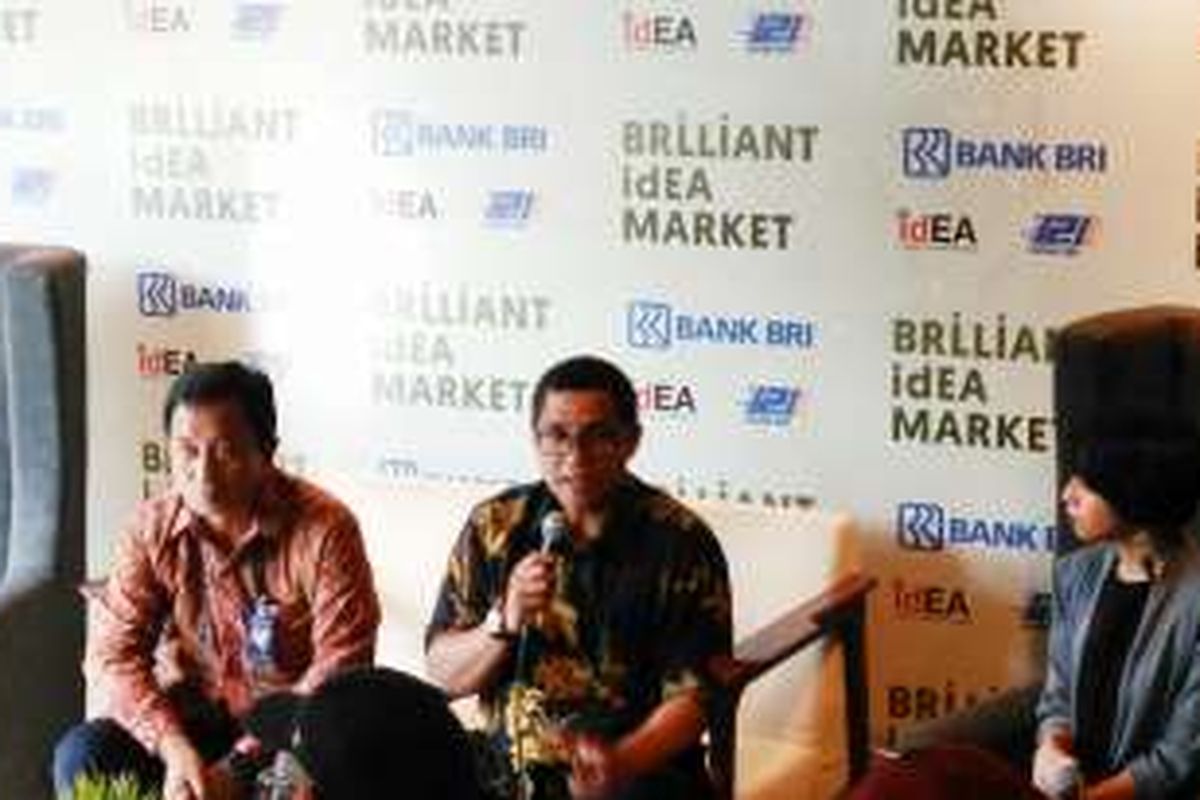  Konfrensi Pers BRI dan idEA terkait acara Briliant idEA Market di Jakarta, Selasa (13/12/2016).