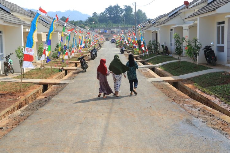 Rumah masyarakat terdampak Bendungan Kuningan, Kabupaten Kuningan, Provinsi Jawa Barat.
