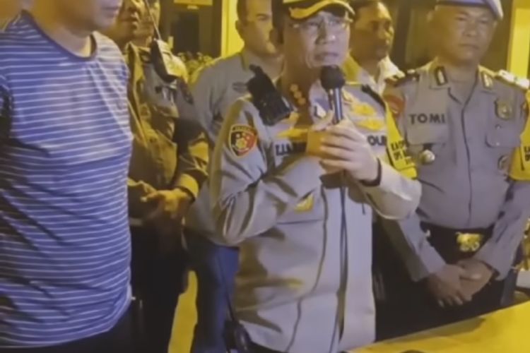 Kapolrestabes Medan, Kombes Pol Teddy John Sahala Marbun saat memberikan keterangan pers soal 108 anggota geng motor ditangkap karena membuat onar di jalan.