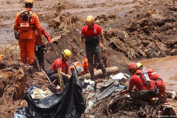 Rescuers have a dangerous job searching toxic wreckage after tailings dams collapse