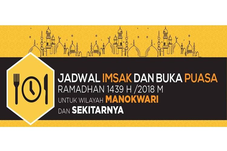 Jadwal imsak dan buka puasa di Manokwari