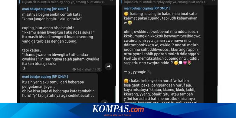Viral Cuping Cute Typing Yang Mirip Bahasa Alay Ini Tanggapan Ahli Halaman All Kompas Com