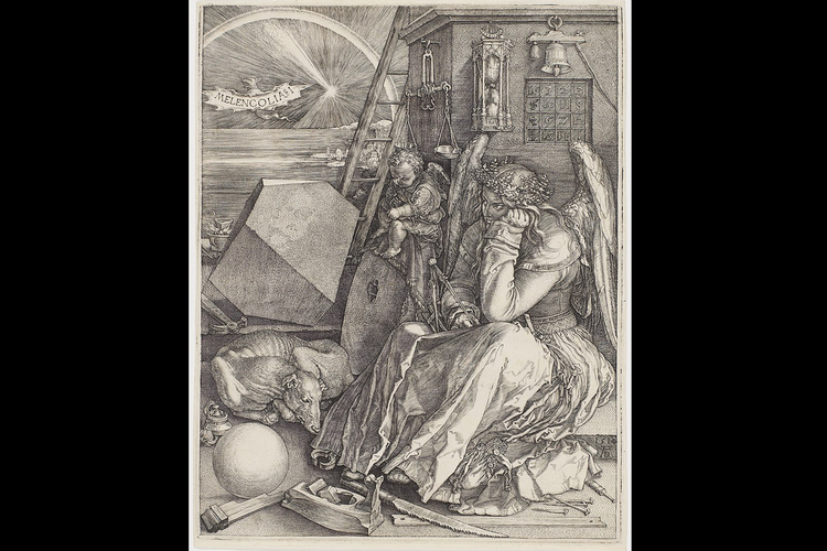 Melankolia karya Albrecht Duerer yang digarap pada tahun 1514