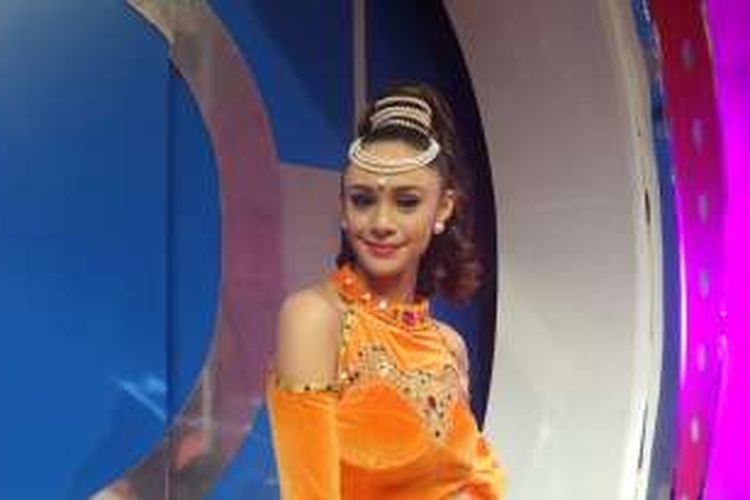 Brianna Simorangkir diabadikan di Studio 2 ANTV, Kuningan, Jakarta Selatan, (22/9/2016).