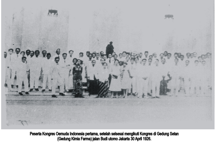 Kongres pemuda pertama yang dilaksanakan pada tanggal 30 April hingga 2 Mei 1926 di Kawasan Lapangan Banteng (Weltevreden), Jakarta