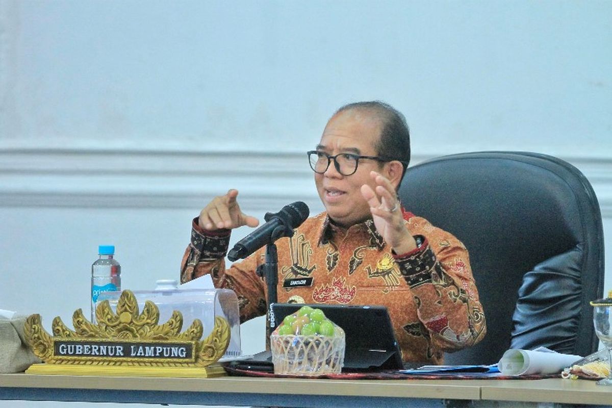 Pj Gubernur Lampung Samsudin memimpin High Level Meeting Tim Pengendalian Inflasi Daerah (TPID) di Mahan Agung, membahas langkah konkret cegah inflasi 