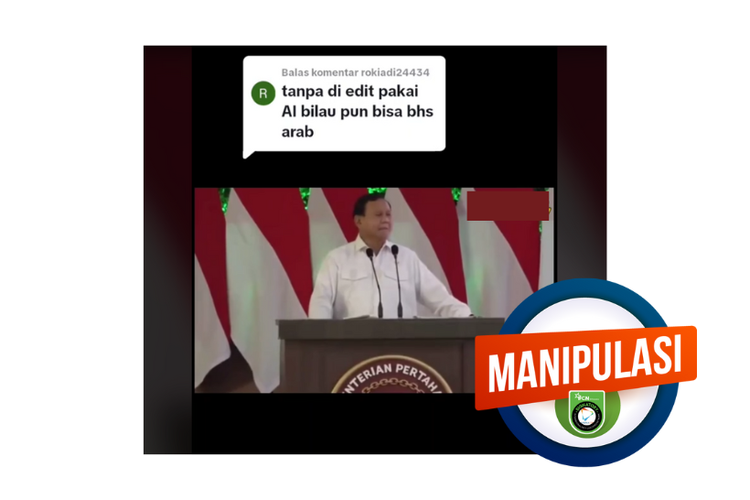 Hoaks, video Prabowo berpidato dalam bahasa Arab merupakan hasil manipulasi AI