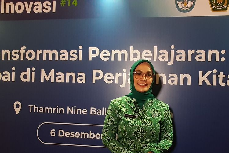 Ketua Tim Penggerak Pemberdayaan dan Kesejahteraan Keluarga (PKK) Tana  Tidung, Kalimantan Utara, Vamelia Ibrahim pada acara  Temu Inovasi #14 bertajuk ?Transformasi Pembelajaran: Sampai di mana Perjalanan Kita?? Selasa (6/12/2022) di Jakarta.