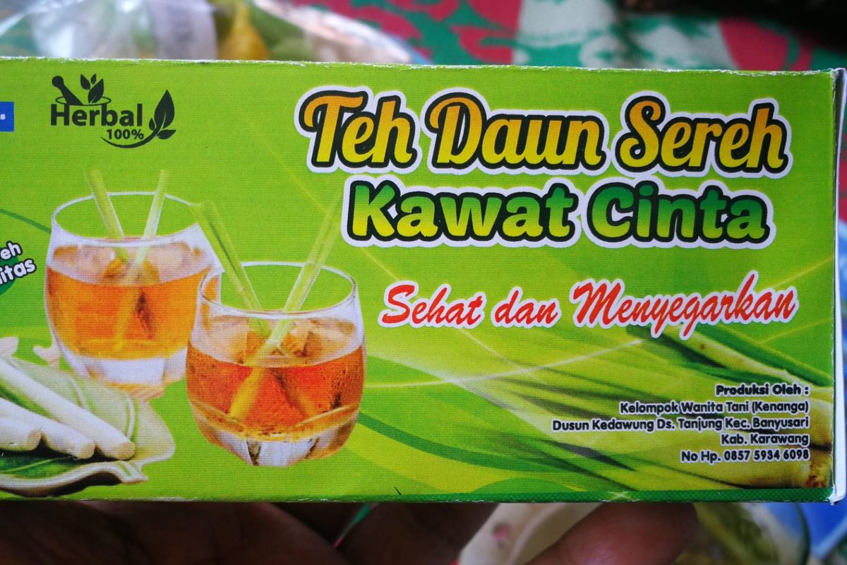 Teh Daun Sereh buatan Jubaedah dan Kelompok Wanita Tani (KWT) Kenanga