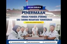 SMA Taruna Nusantara Buka Lowongan Kerja Guru 14 Mapel Ini