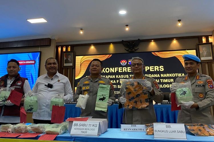 Polda Kaltim Sita 11 Kg Sabu Senilai Rp 20 Miliar, Diduga Berasal dari Malaysia