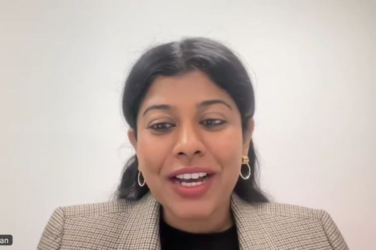 Nikila Srinivasan, Wakil Presiden Manajemen Produk untuk Business Messaging di Meta, saat berbicara dalam acara Media Roundtable daring dengan beberapa media, termasuk KOMPAS.com.