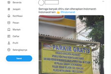 Viral, Foto Spanduk Parkir Gratis, Ini Penjelasan Indomaret