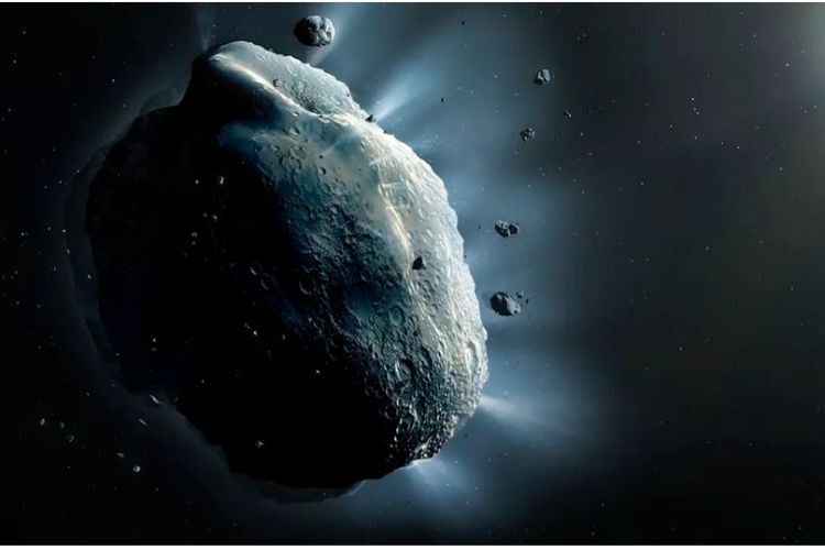 Ilustrasi asteroid 887 Alinda