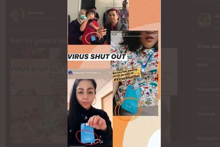 Viral kalung Shut Out yang diklaim dapat mencegah tubuh terinfesi virus.