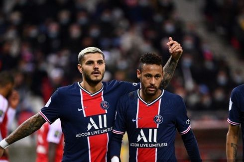 Reims Vs PSG, Dua Gol Icardi Bawa Les Parisiens Menang