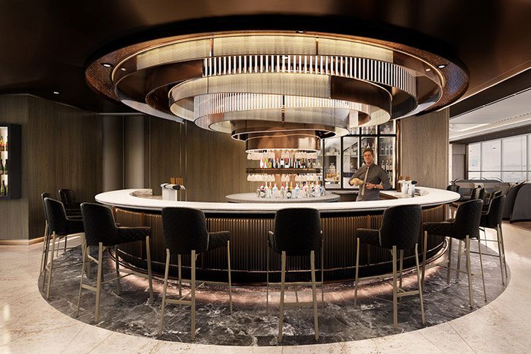 T2 SilverKris Business Class Lounge Dining area