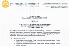 RSUI Buka Lowongan Formasi Calon Pegawai Tidak Tetap, Simak Persyaratannya