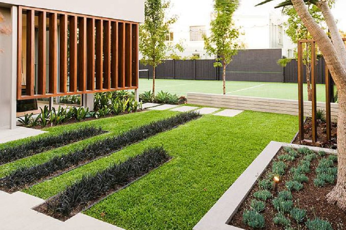 Taman minimalis di Garrel Street, Australia 