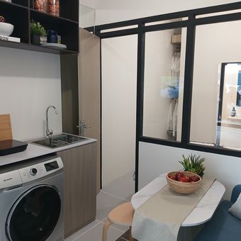 Mock up rumah subsidi yang diluncurkan oleh Lippo Group