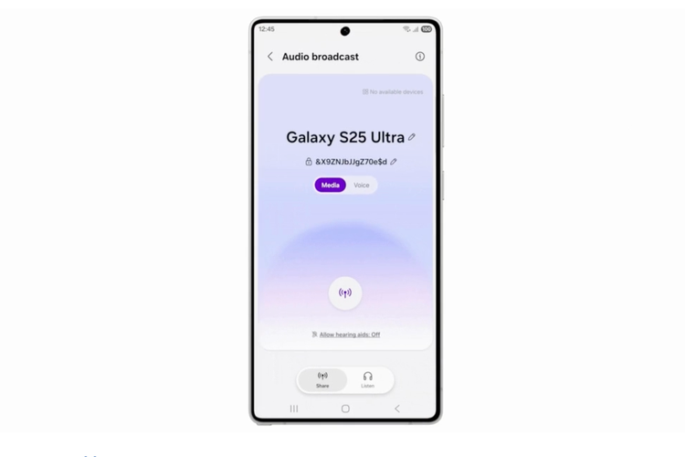 OneUI 8.5 akan membawa fitur yang diberi nama Audio Broadcast. Fitur tersebut memungkinkan pengguna berkomunikasi tanpa hambatan dengan kemampuan menyiarkan radio ke perangkat terdekat.
