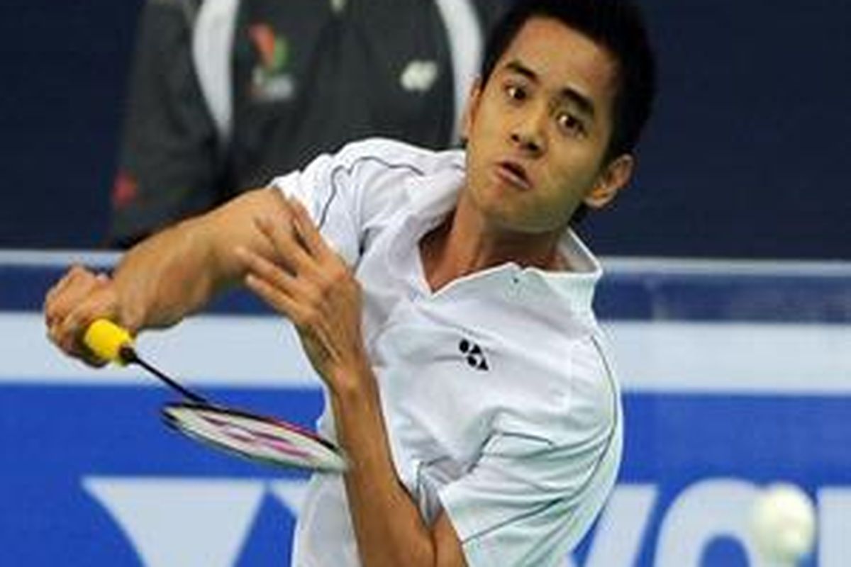 Simon Santoso, menjadi andalan Indonesia untuk merobohkan tembok China di perempat final China Terbuka.