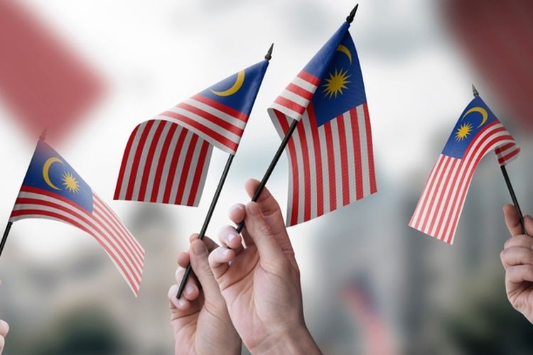 Ilustrasi bendera Malaysia.