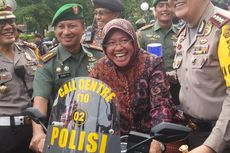 Naik Motor Polisi, Risma Teriak 