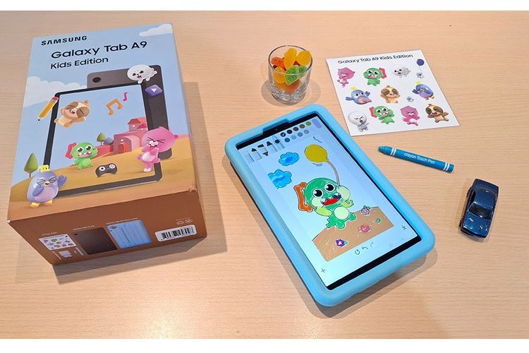 Samsung Galaxy Tab A9 Kids Edition punya pilihan gambar yang bisa anak pilih untuk menggambar dan mewarnai dengan aplikasi My Art Studio.