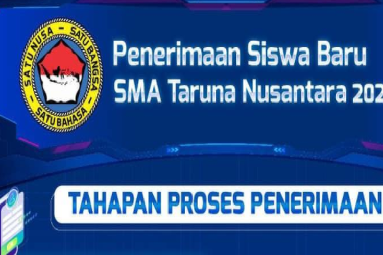 Tangkapan layar laman Penerimaan Siswa baru di SMA Taruna Nusantara TA 2022/2023.