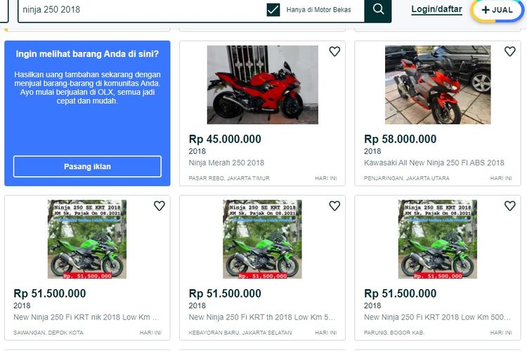 Ninja 250 2018 deals olx