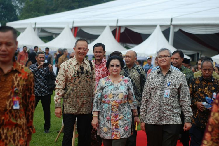 Megawati Soekarnoputri menghadiri acara perayaan 2 abad Kebun Raya Bogor, Kamis (18/5/2017).