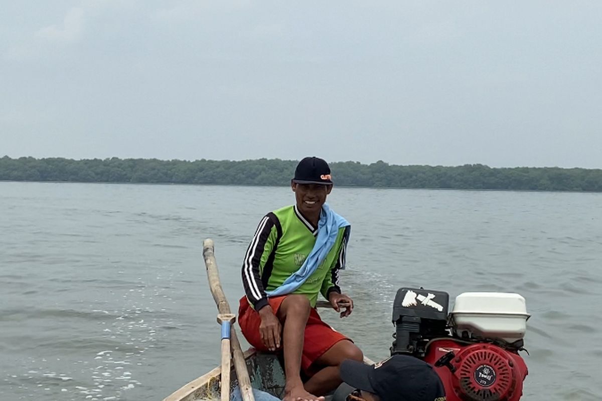 Nelayan Desa Segoro Tambak, Kecamatan Sedati, Kabupaten Sidoarjo, Rabu (22/1/2025).