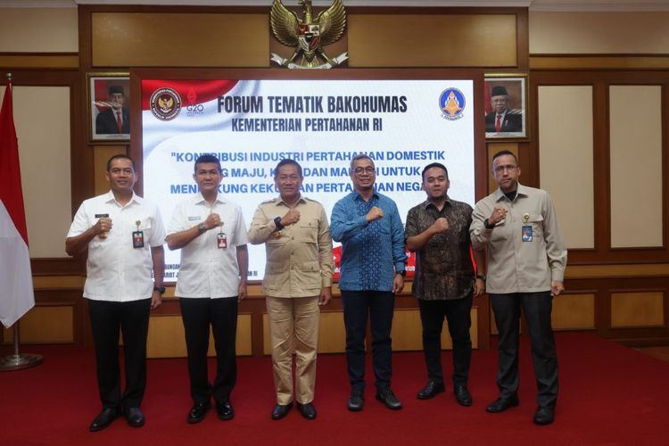 Kementerian Pertahanan menggelar Forum Tematik Bakohumas Kemhan Tahun 2022 di Aula Nusantara Gedung Urip Soemohardjo Kementerian Pertahanan, Jakarta, Rabu (12/10/2022)
