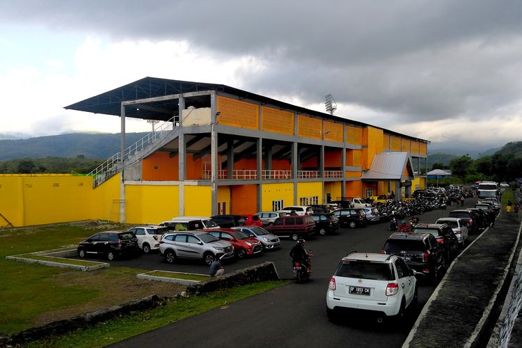 Tampak halaman stadion Gelora BJ Habibie yang terletak di Pare-pare menjadi home base PSM Makassar selama Liga 1 2022-2023 berlangsung.