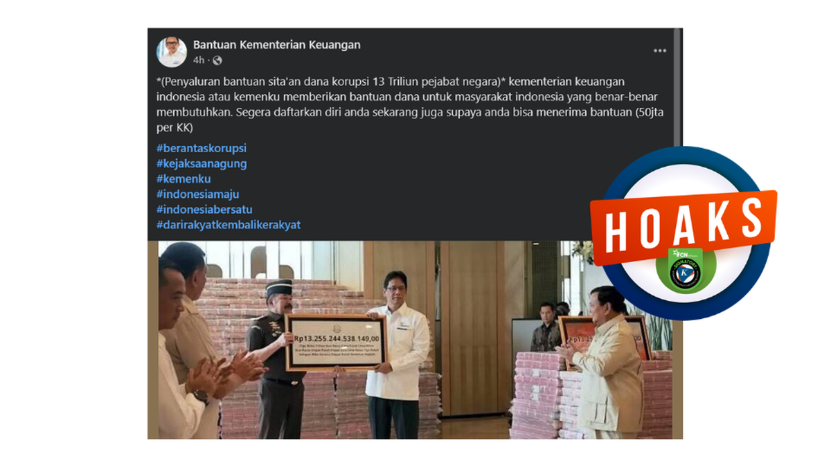 INFOGRAFIK: Hoaks Bantuan Dana Rp 50 Juta Per Keluarga dari Kemenkeu, Cek Faktanya