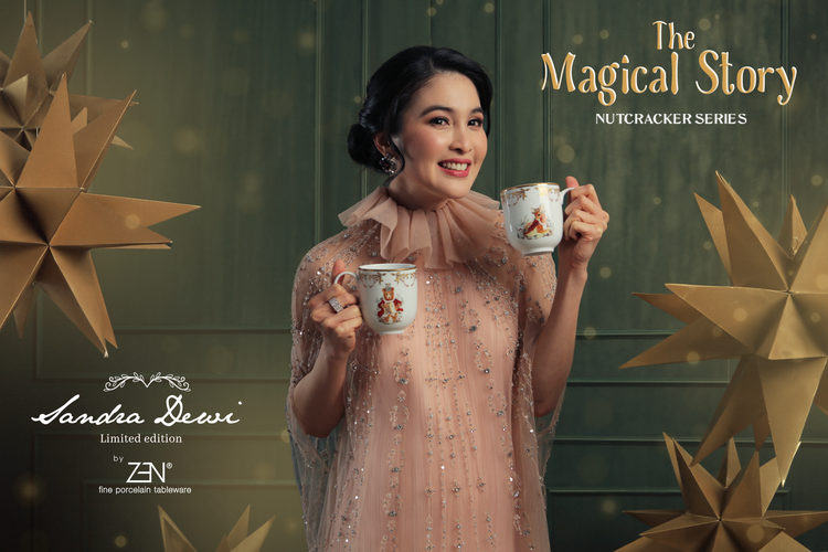 Sandra Dewi bersama koleksi Zen Tableware